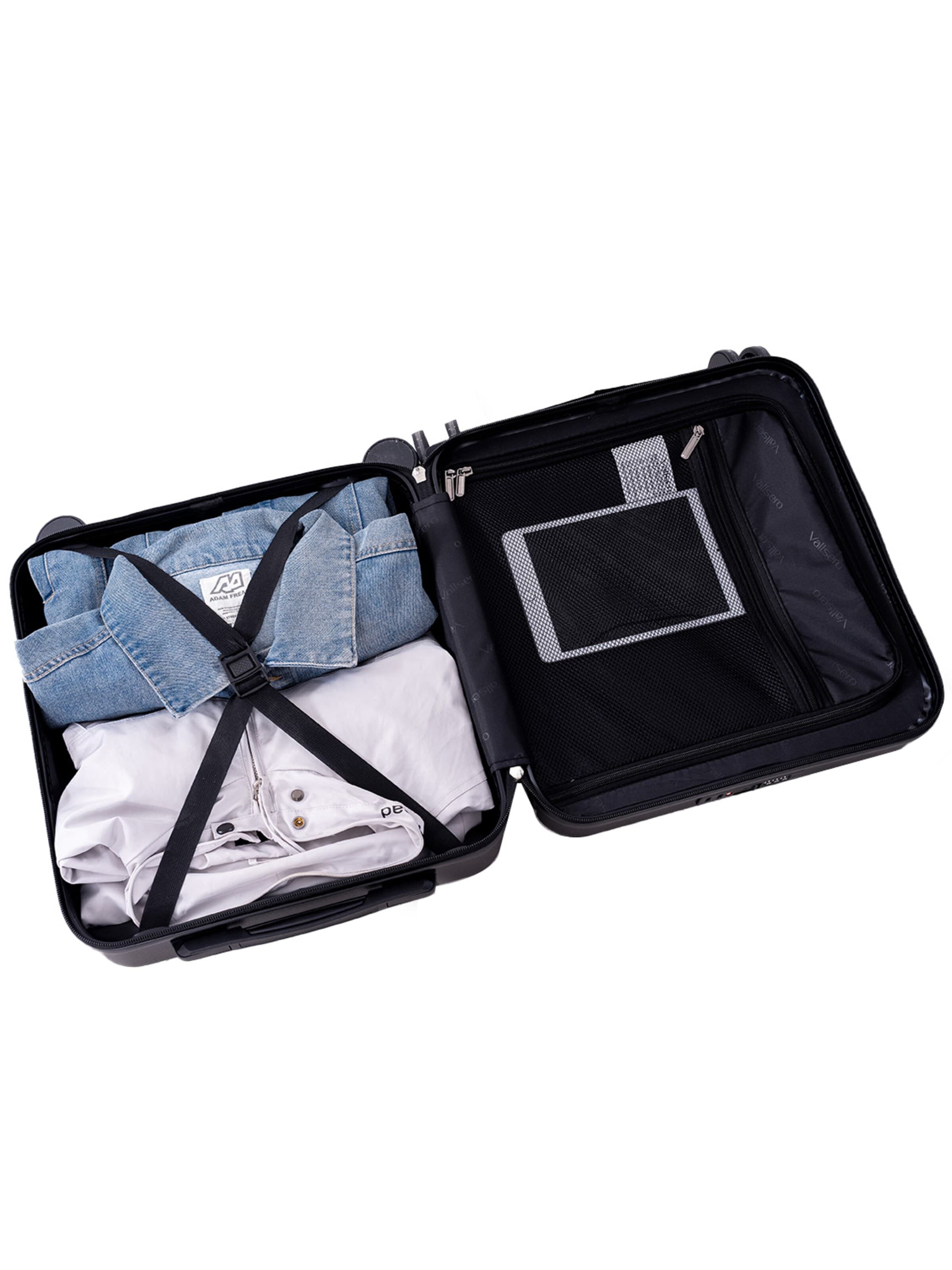 Vallsero Koffer 'VALLSERO LG6 Trolley'‌‌‌ in Schwarz
