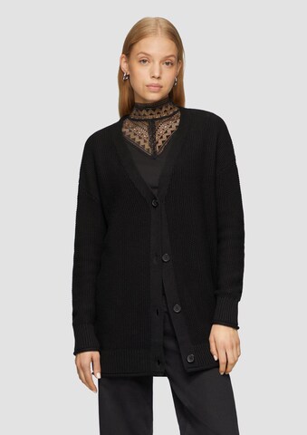 Cardigan QS en noir : devant