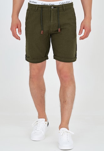 Regular Pantalon chino ' Beauvals ' INDICODE JEANS en vert : devant