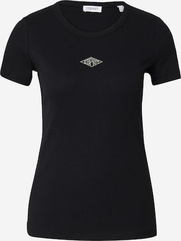 T-shirt ESPRIT en noir : devant