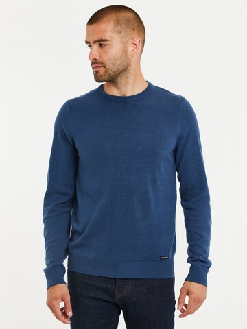 Pull-over Threadbare en bleu : devant