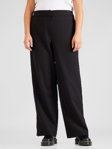 Wide leg Pantaloni 'VIIVY' de la EVOKED pe negru: față