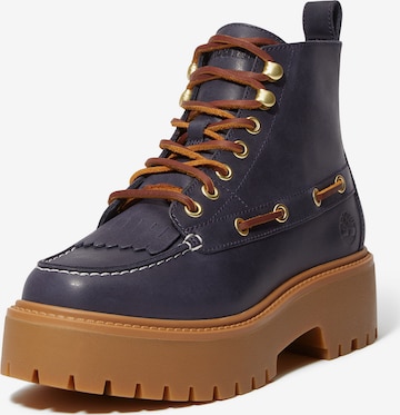 TIMBERLAND Ниски ботуши с връзки 'Stone Street' в синьо: отпред