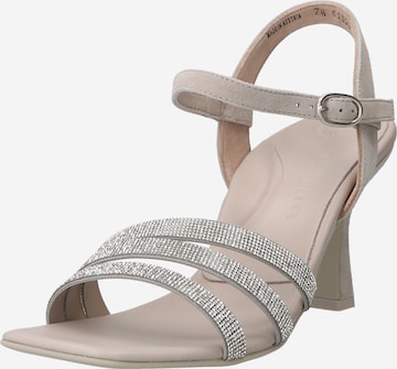 Paul Green Strap Sandals in Grey: front