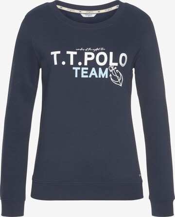 Tom Tailor Polo Team Sweatshirt in Blau: predná strana
