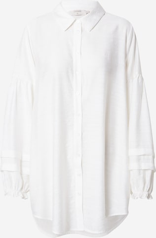 Cream Blouse 'Avie' in Wit: voorkant