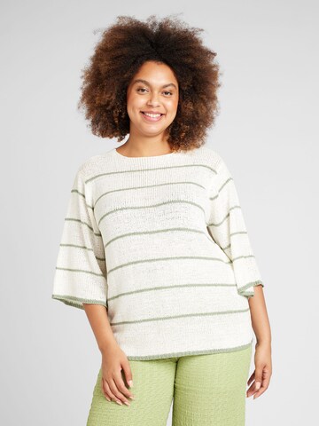 Pullover 'CARGEENA' di ONLY Carmakoma in bianco: frontale