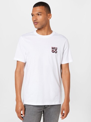 HUGO Red - Camiseta 'Dimento' en blanco: frente