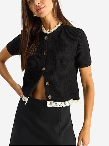 Cardigan Bianco Lucci en noir