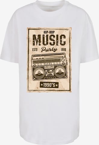 Mister Tee Shirt 'Retro Boom' in White: front