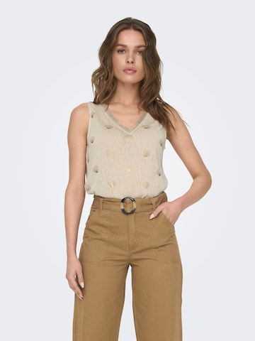 Top 'STEPHANIA' di ONLY in beige: frontale