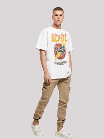 T-Shirt 'ACDC' F4NT4STIC en blanc