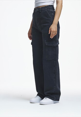 Loosefit Jeans cargo 'Kiran' di 2Y Premium in nero