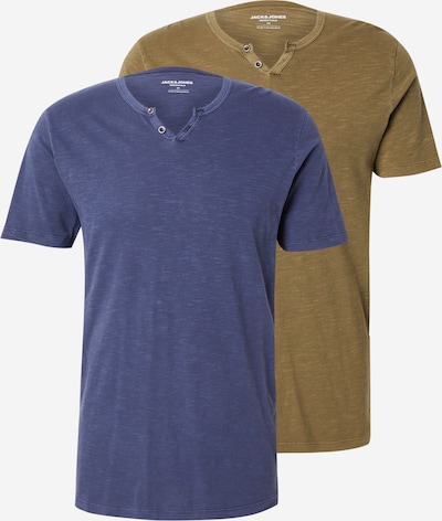 JACK & JONES T-Shirt 'JJESPLIT' en marine / kaki, Vue avec produit