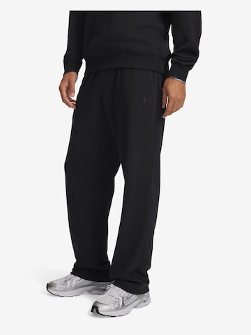 UNDER ARMOUR Loosefit Sportbroek 'Rival' in Zwart: voorkant