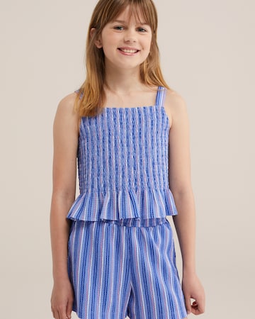 WE Fashion Top in Blue: front