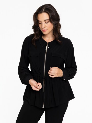 YOEK Between-season jacket in Black: front