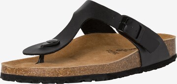 TAMARIS T-Bar Sandals in Black: front