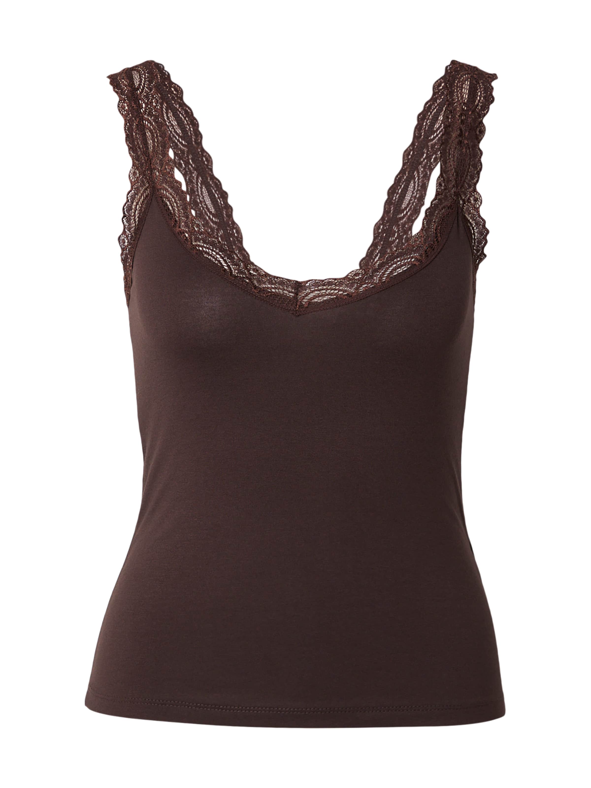 ABOUT YOU Top 'Sila' | rjava barva: sprednja stran