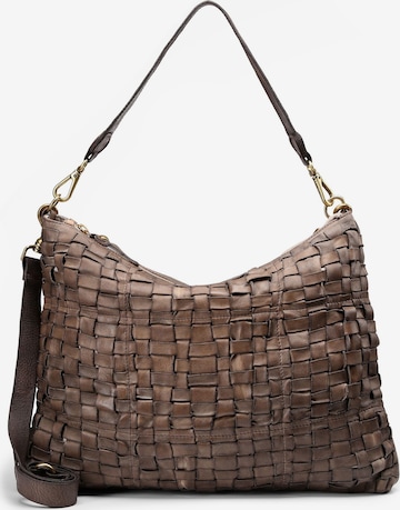 Sac bandoulière Campomaggi en marron : devant