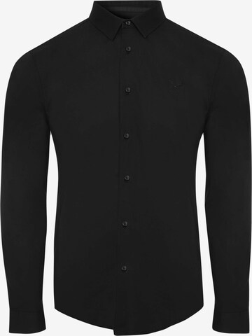 Threadbare Button Up Shirt 'Olly' in Black: front