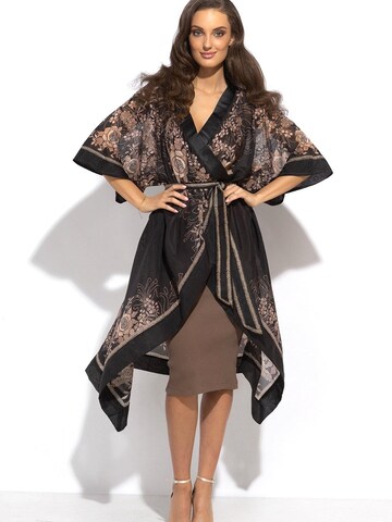 JIORO Strandjurk 'GOLDEN ROSES' in Zwart