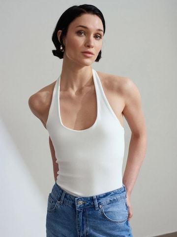 Camicia da donna di Dilvin in bianco: frontale