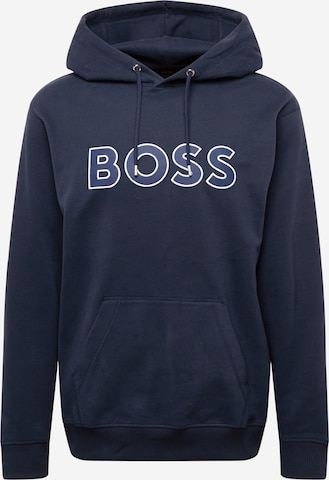 BOSS Orange Sweatshirt 'Welogox' in Blauw: voorkant