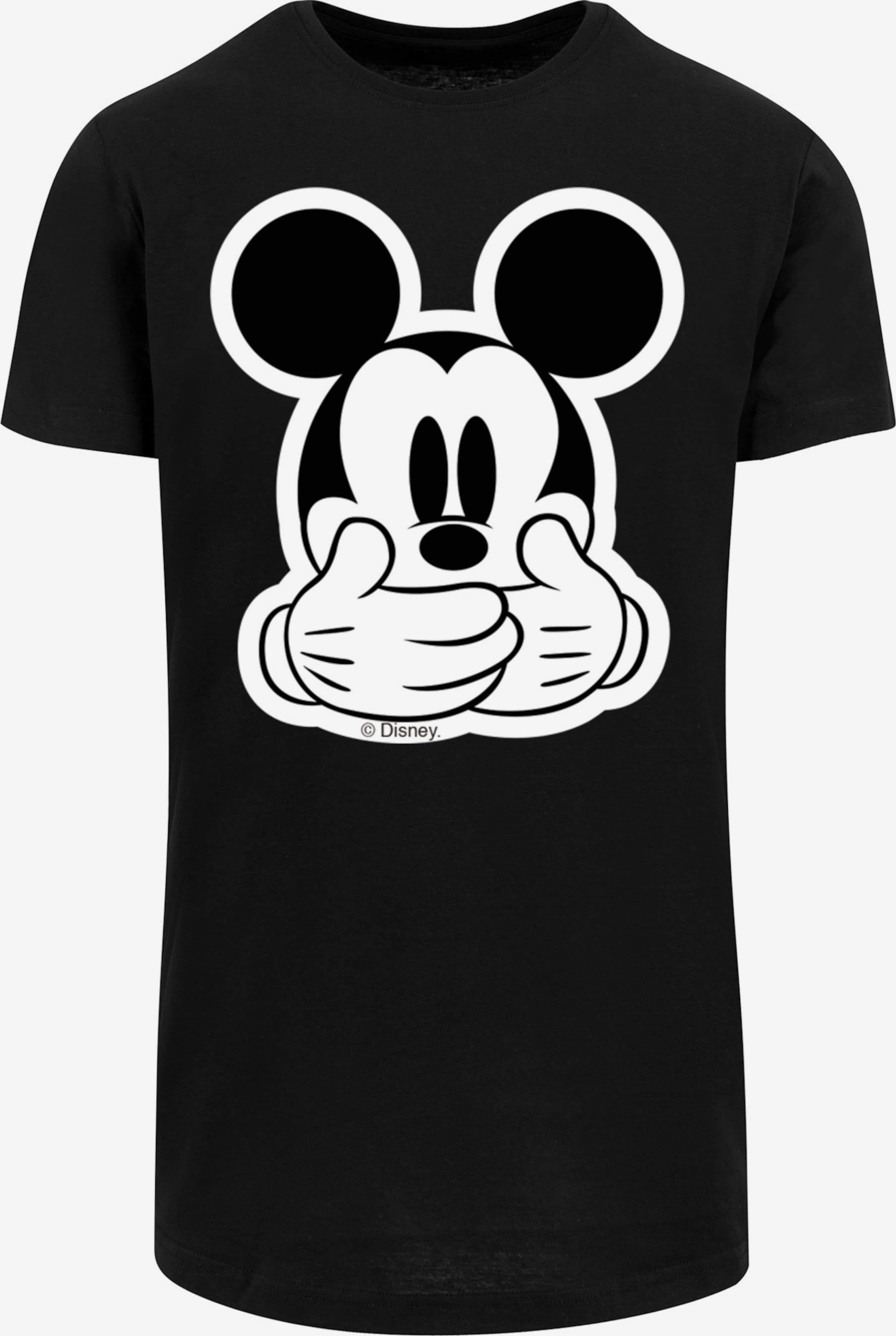 F4NT4STIC Shirt 'Disney Micky Maus Don't Speak' in Black | ABOUT YOU