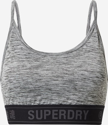 Bustier Soutien-gorge de sport Superdry en gris : devant