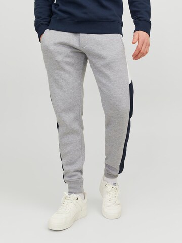 JACK & JONES Tapered Broek 'Will Reid' in Grijs: voorkant