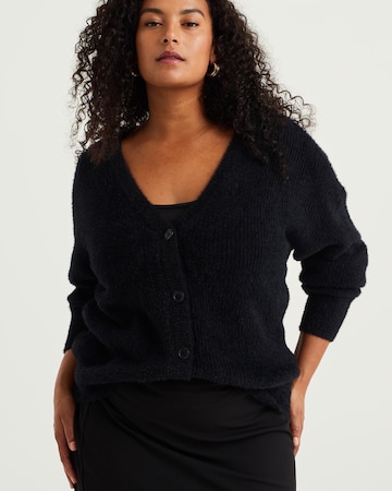 WE Fashion Knit cardigan in Black: front