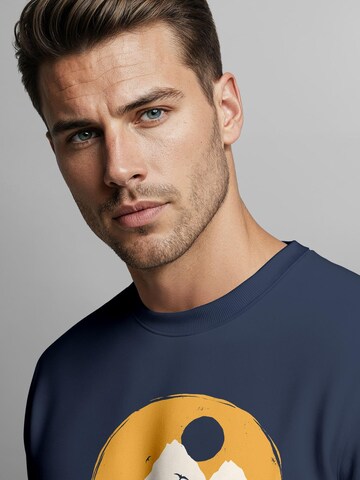 Neverless Sweatshirt 'Berge Sonne'‌‌‌‌‌‌‌‌‌‌ in Blau