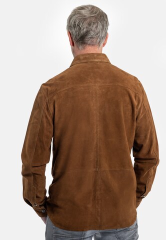 18N62 Regular Fit Hemd 'NEFran' in Braun