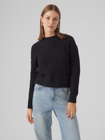 VERO MODA Sweter 'HILDA' w kolorze czarny: przód