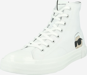 Karl Lagerfeld - Zapatillas deportivas altas 'KAMPUS III' en blanco: frente