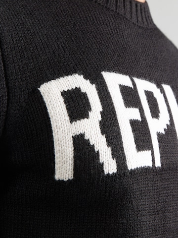 REPLAY Trui 'Masche' in Zwart