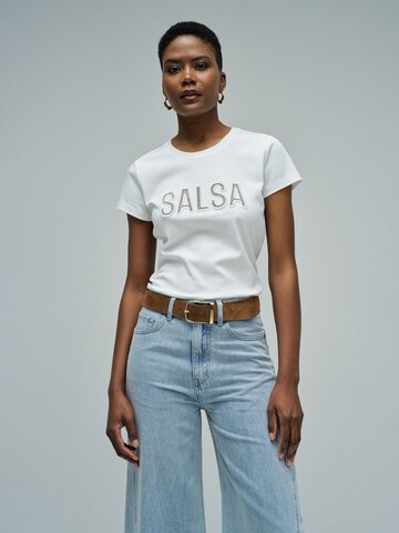 Salsa Jeans Shirt in Wit: voorkant