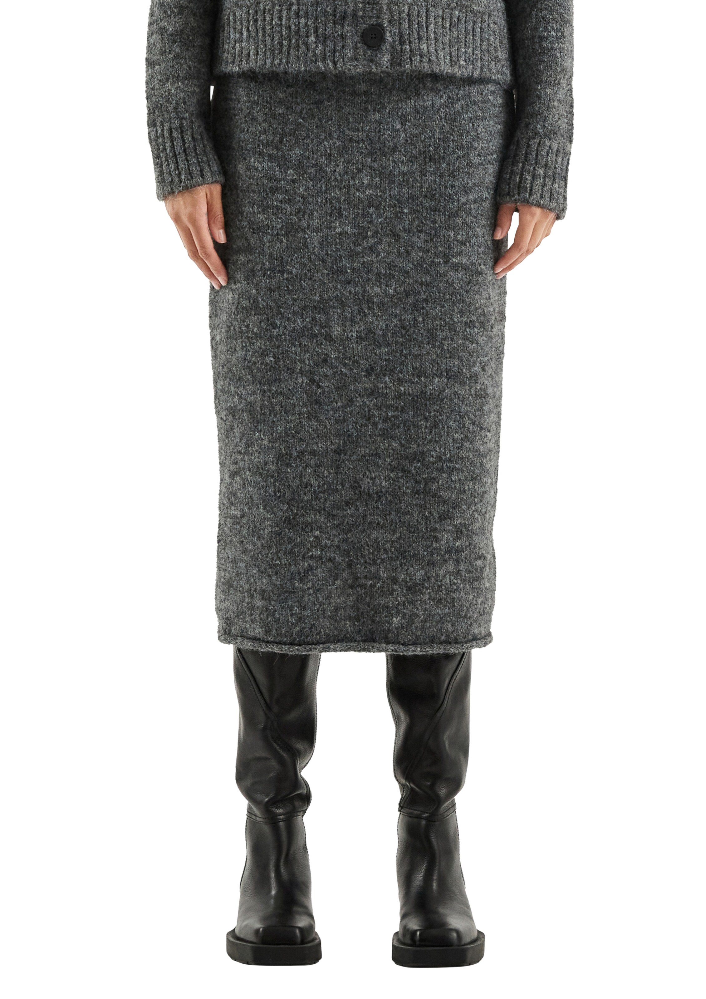 QS Skirt in Grey: front