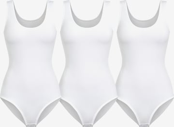 Body 'SERENI-BASIC' fashionshowcase en blanc : devant