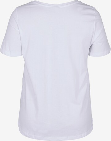 T-shirt 'VVERA' Zizzi en blanc