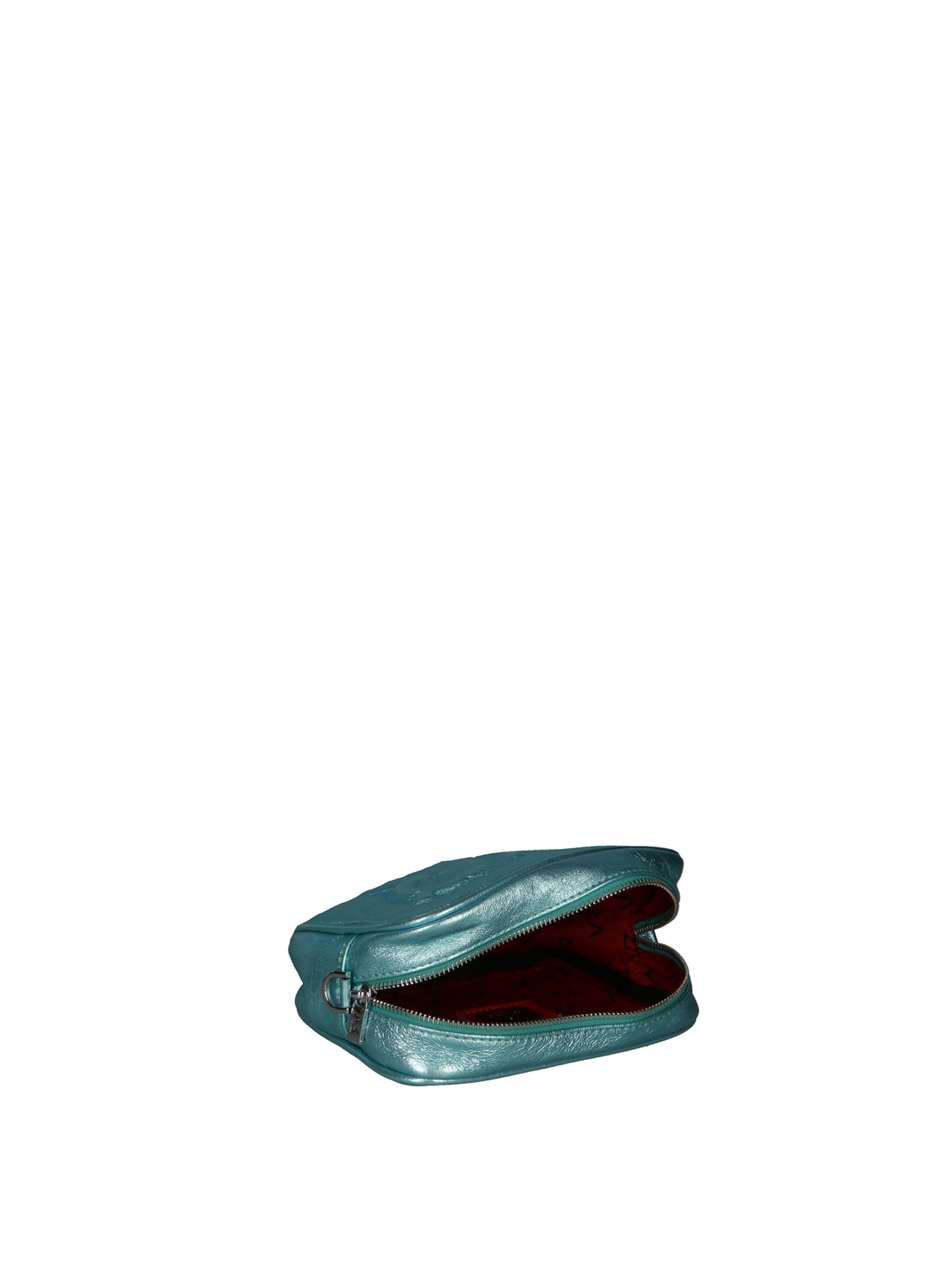 Borsa a tracolla 'Borsa a Tracolla Donna Pelle Laminata con Zip' di Virginia Rhinè in blu