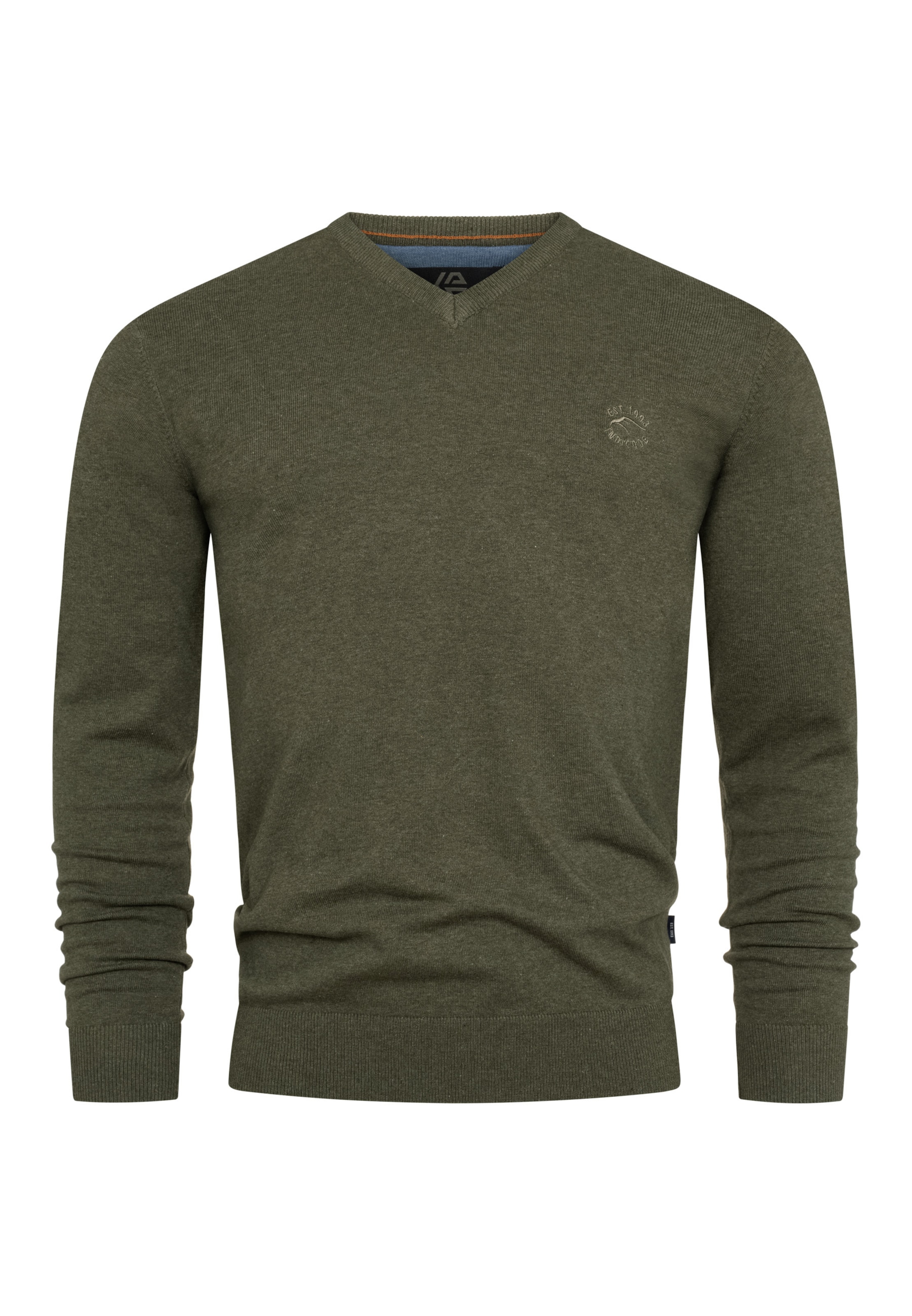 INDICODE JEANS Sweater 'Tikks' in Green: front
