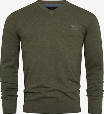 INDICODE JEANS Pullover 'Tikks' in Grün: Vorderseite