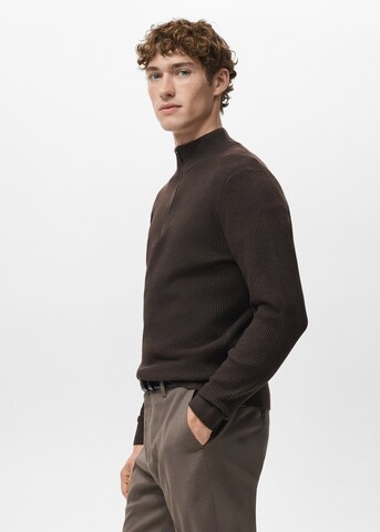 MANGO MAN Pullover 'Antiguap' in Braun
