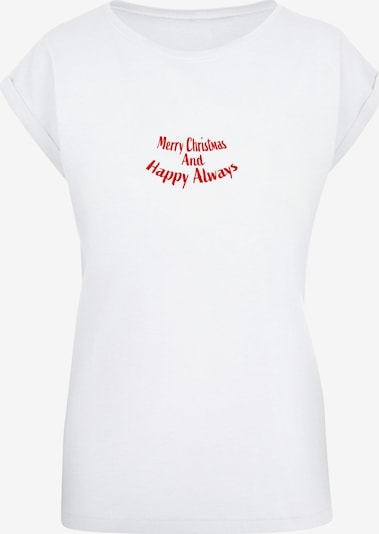 Merchcode T-shirt 'Merry Christmas And Happy Always' en rouge / blanc, Vue avec produit