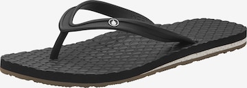 Volcom T-Bar Sandals in Black: front