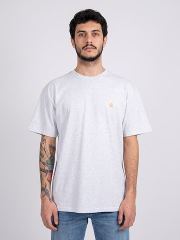 Carhartt WIP Bluser & t-shirts 'S/S CHASE T-SHIRT ASH HEATHER / GOLD' i grå: forside