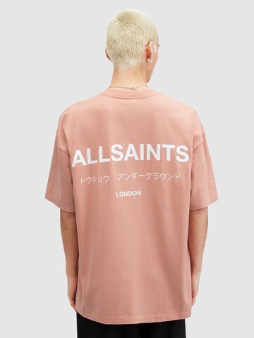 AllSaints T-Shirt 'Underground' in Pink: Vorderseite