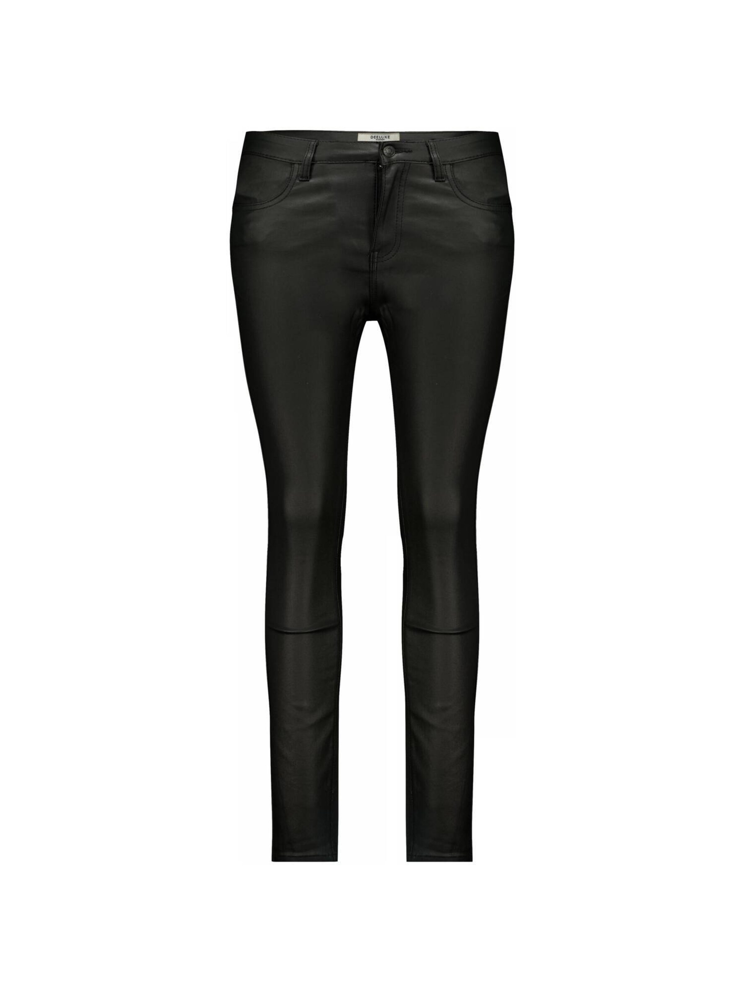 Skinny Pantalon 'Lyzie' Deeluxe en noir : devant